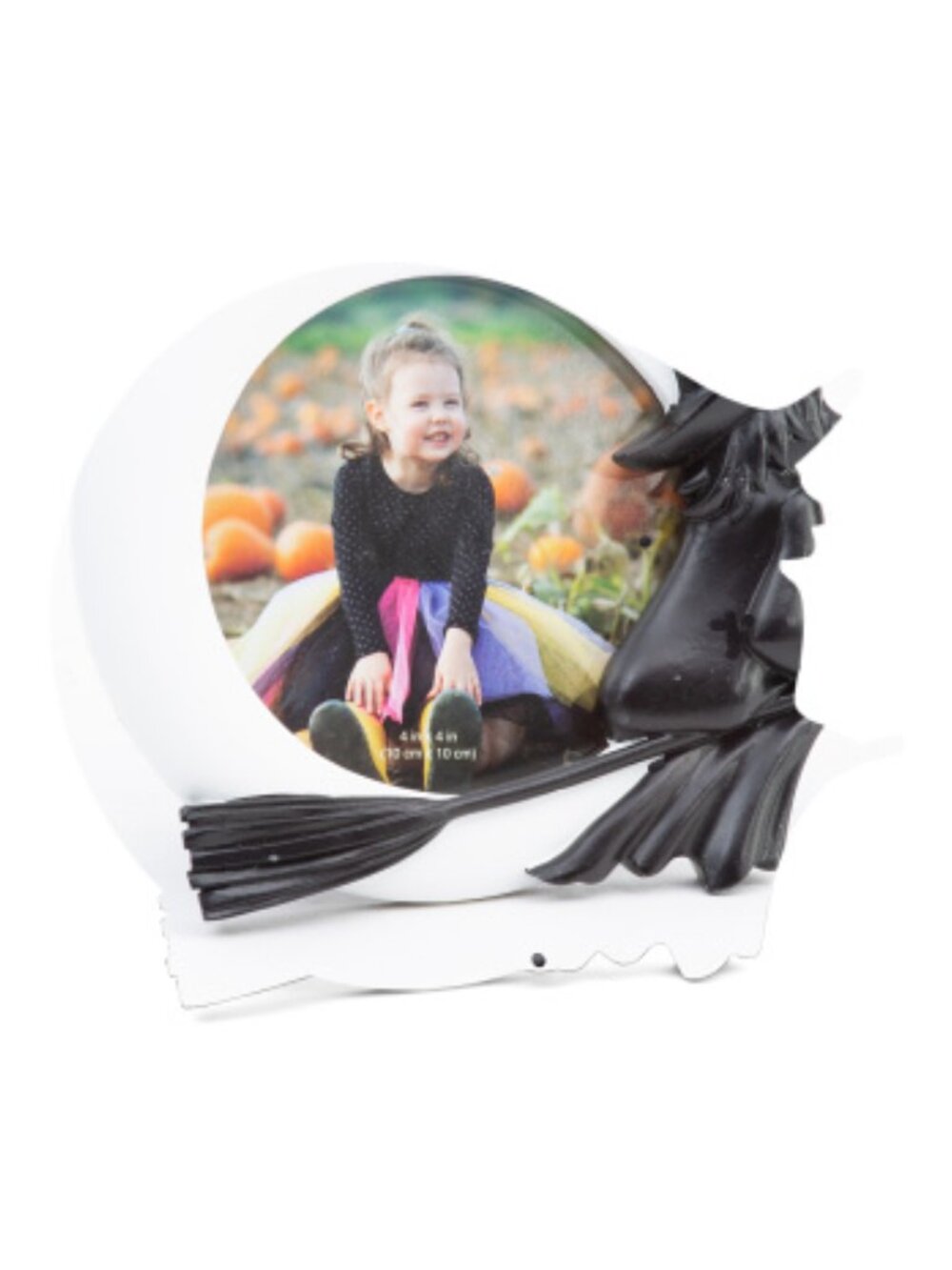 NWT ISAAC JACOBS 4x4 Moon Witch Silhouette Halloween Tabletop Picture Frame